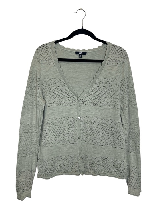 Frye Sweaters - FRYE Light Sage Green V Neck 100% Cotton Cardigan Sweater size Large
